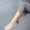 GIVENS Flatform Nude Slip-On Mules -Velvettes Shoes Shop 1H6A9989Edited