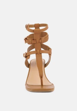 NEREID Tan Kitten Heel Cut Out Gladiator Sandals -Velvettes Shoes Shop 3 2c9c8fe6 d5c6 4706 b3de 7704b0bfd91e
