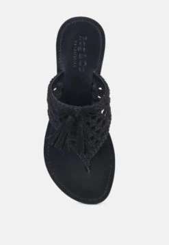 BEECH Handwoven Natural Black Suede Tassel Thong Flats 15 BEECH Handwoven Natural Black Suede Tassel Thong Flats -Velvettes Shoes Shop 3 94afc158 15a5 457d 8212 0bbdf89dead0