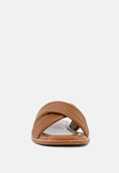 EURA Tan Quilted Leather Flats -Velvettes Shoes Shop 3 ec41cdc8 0a6d 4cfe b27a 492d0b2c582b