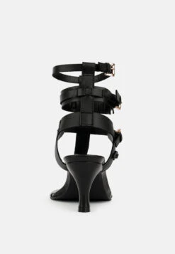 NEREID Black Kitten Heel Cut Out Gladiator Sandals -Velvettes Shoes Shop 6 39d275de 9187 4b2d b5c5 d4166521e8df