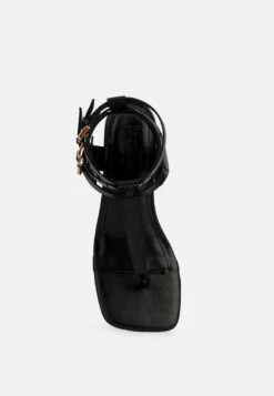 NEREID Black Kitten Heel Cut Out Gladiator Sandals -Velvettes Shoes Shop 7 7fdcae8e 65db 47e9 bbfb 3ae3817a750c