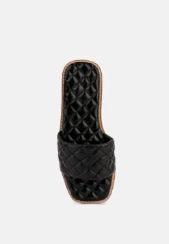 ODALTA Black Handcrafted Quilted Summer Flats -Velvettes Shoes Shop 8 7a742f11 93f8 4206 a85c c8a5f8764dec