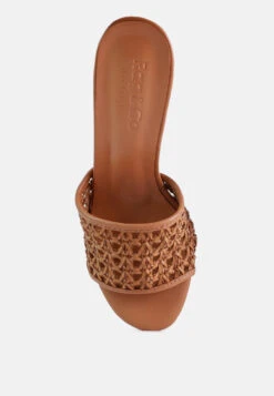 TEASE Mocca Woven Stiletto Slides -Velvettes Shoes Shop 8 9eb40253 179f 4c8b b2bc bf78fdb15bdd