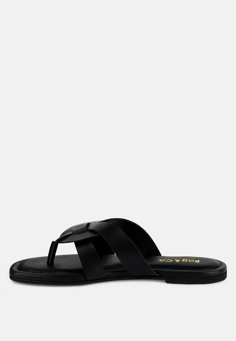 ANGELES Black Flat Slip Ons 6 ANGELES Black Flat Slip Ons - Image 4