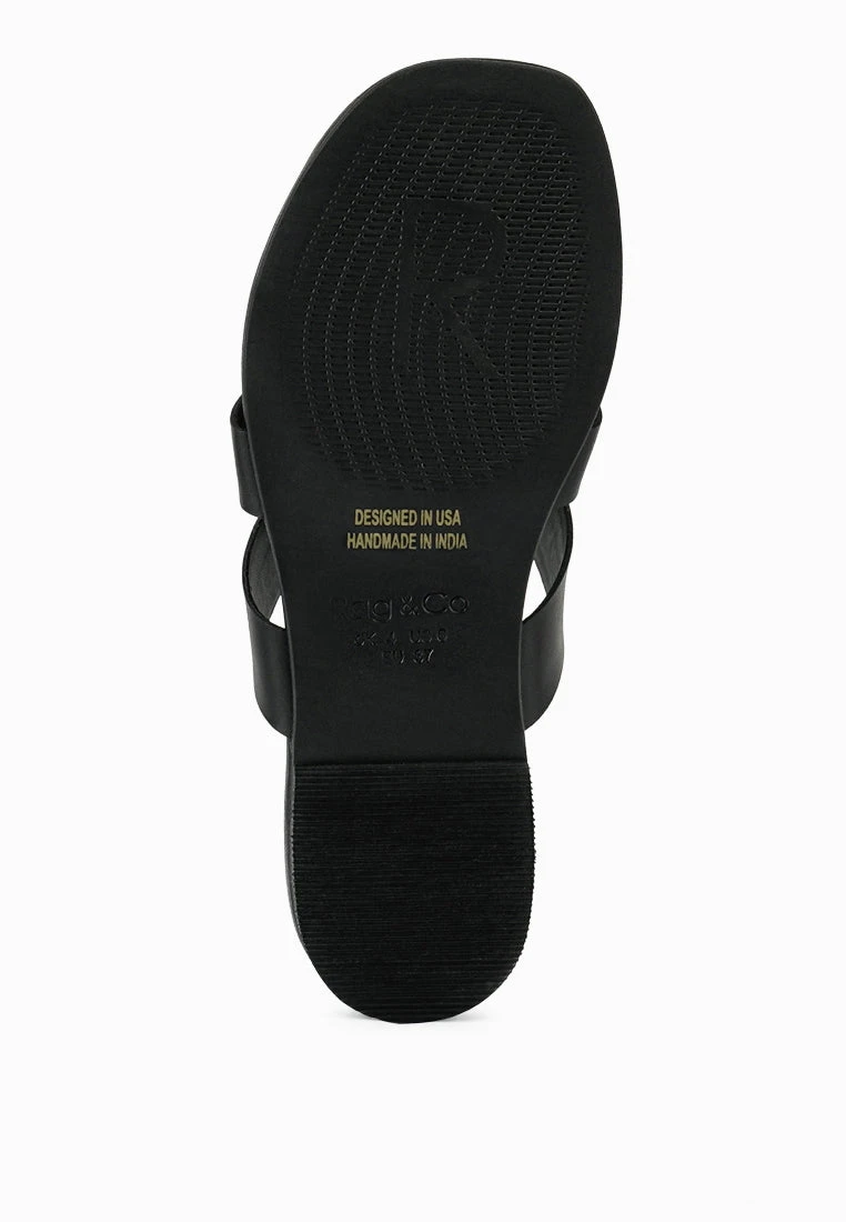 ANGELES Black Flat Slip Ons 9 ANGELES Black Flat Slip Ons - Image 7