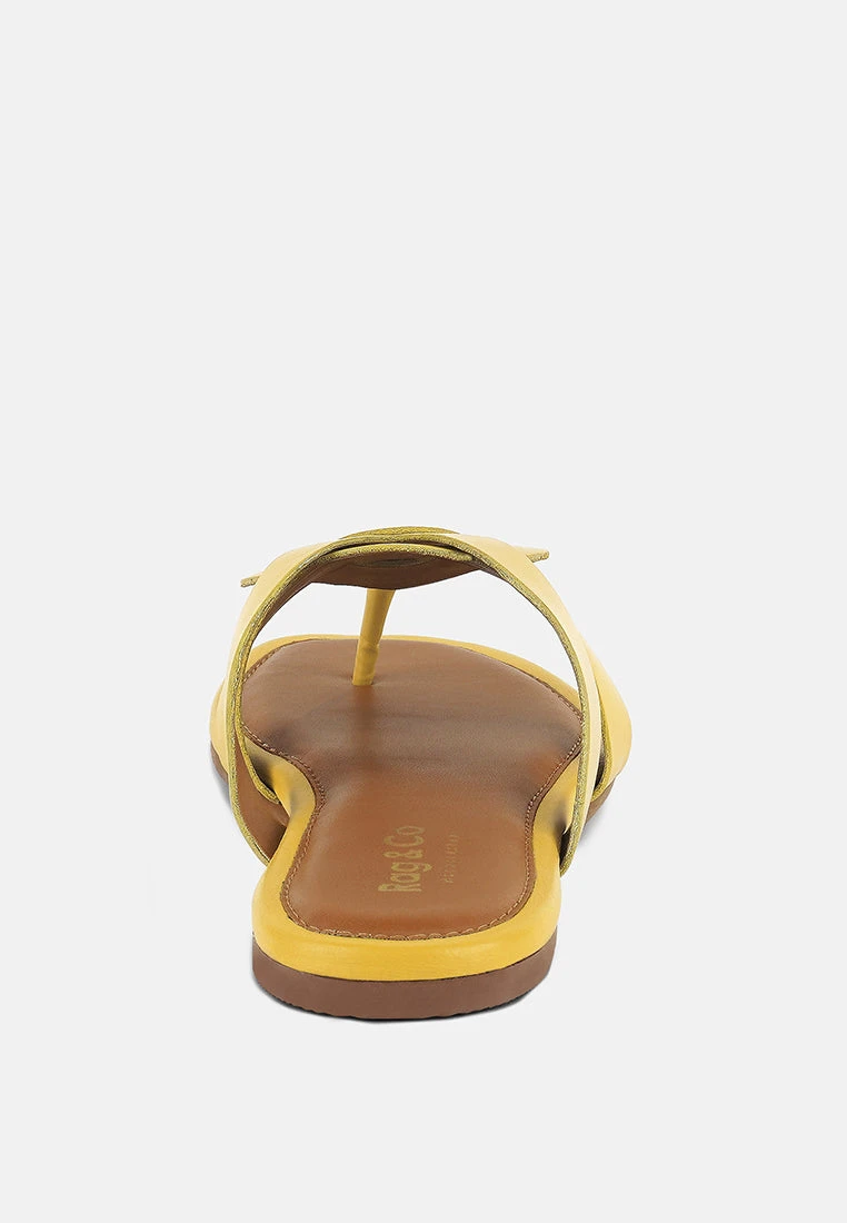 ANGELES Yellow Flat Slip Ons 7 ANGELES Yellow Flat Slip Ons - Image 5