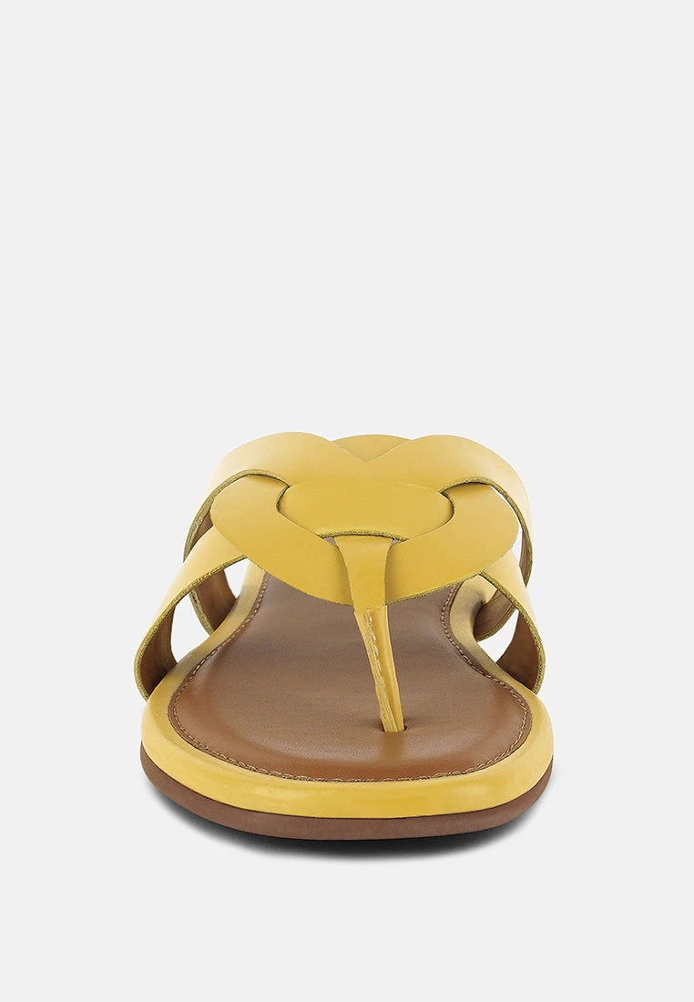 ANGELES Yellow Flat Slip Ons 5 ANGELES Yellow Flat Slip Ons - Image 3