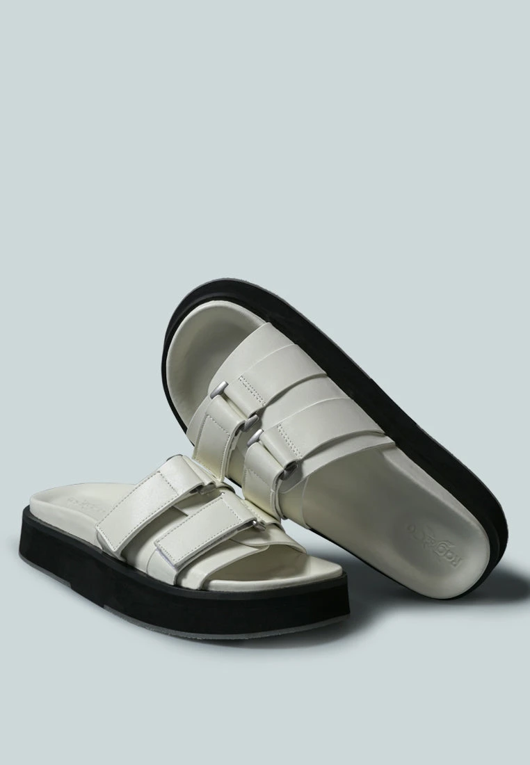 ANISTON Buckled Flatform White Slip-On Sandal 5 ANISTON Buckled Flatform White Slip-On Sandal - Image 3