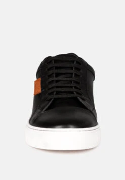 ASHFORD Black Fine Leather Handcrafted Sneakers -Velvettes Shoes Shop ASHFORDBlackFineLeatherHandcraftedSneakers RCSH2948 Black 3 d4277901 895c 480e 92f6 e7a28801fdfc