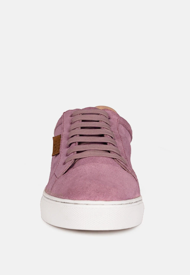 ASHFORD Pink Fine Suede Handcrafted Sneakers 5 ASHFORD Pink Fine Suede Handcrafted Sneakers - Image 3