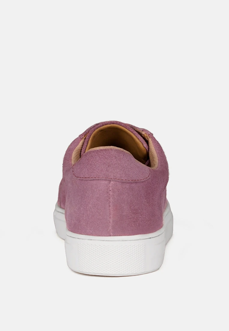 ASHFORD Pink Fine Suede Handcrafted Sneakers 7 ASHFORD Pink Fine Suede Handcrafted Sneakers - Image 5