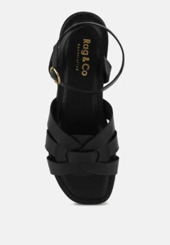 ASHTON Black Flat Ankle Strap Sandals 14 ASHTON Black Flat Ankle Strap Sandals -Velvettes Shoes Shop ASHTONBlackFlatAnkleStrapSandals RCSH4099 BLACK 7