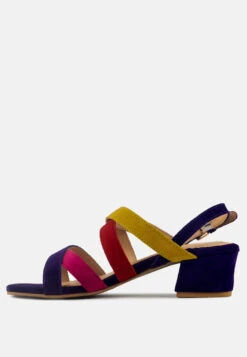 ASTRID Blue Mid Heeled Block Leather Sandal 12 ASTRID Blue Mid Heeled Block Leather Sandal -Velvettes Shoes Shop ASTRIDBlueMidHeeledBlockLeatherSandal RCSH2717 MULTICOLOR BLUE 1