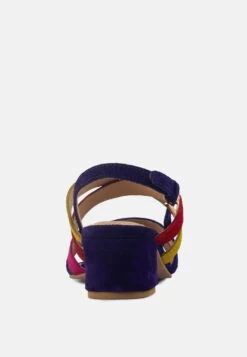 ASTRID Blue Mid Heeled Block Leather Sandal 13 ASTRID Blue Mid Heeled Block Leather Sandal -Velvettes Shoes Shop ASTRIDBlueMidHeeledBlockLeatherSandal RCSH2717 MULTICOLOR BLUE 5