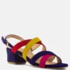 ASTRID Blue Mid Heeled Block Leather Sandal -Velvettes Shoes Shop ASTRIDBlueMidHeeledBlockLeatherSandal RCSH2717 MULTICOLOR BLUE 6