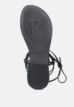 BAXEA Handcrafted Black Tie Up String Flats -Velvettes Shoes Shop BAXEAHandcraftedBlackTieUpStringFlats RCSH2952 Black 7