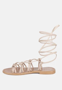 BAXEA Handcrafted Latte Tie Up String Flats -Velvettes Shoes Shop BAXEAHandcraftedLatteTieUpStringFlats RCSH2952 Latte 3