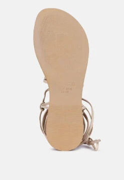 BAXEA Handcrafted Latte Tie Up String Flats -Velvettes Shoes Shop BAXEAHandcraftedLatteTieUpStringFlats RCSH2952 Latte 7