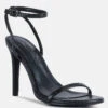 BLONDES Black Croc High Heeled Sandal 2 BLONDES Black Croc High Heeled Sandal -Velvettes Shoes Shop BLONDESBlackCrocHighHeeledSandal RCSH3038 Black 3