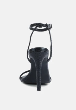 BLONDES Black Croc High Heeled Sandal -Velvettes Shoes Shop BLONDESBlackCrocHighHeeledSandal RCSH3038 Black 6 f4a754bd 73de 453c 8476 519e60a10cd5