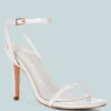 BLONDES White Croc High Heeled Sandal