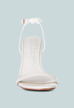 BLONDES White Croc High Heeled Sandal -Velvettes Shoes Shop BLONDESWhiteCrocHighHeeledSandalRCSH3038OFFWHITE 14