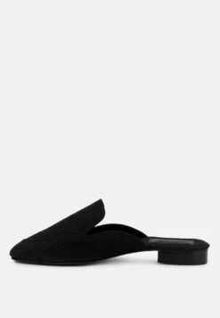 CALICO Black Organic Canvas Mules -Velvettes Shoes Shop CALICOBlackOrganicCanvasMules RCSH3123 Black 5