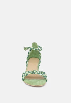 CANDANCE Green Block Heel Sandal -Velvettes Shoes Shop CANDANCEGreenBlockHeelSandal RCSH2024 GREEN 1 6