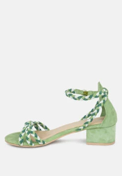 CANDANCE Green Block Heel Sandal -Velvettes Shoes Shop CANDANCEGreenBlockHeelSandal RCSH2024 GREEN 1 7