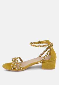 CANDANCE Mustard Block Heel Sandal -Velvettes Shoes Shop CANDANCEMustardBlockHeelSandal RCSH2024 Mustard 6