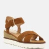 CASA Tan Wedge Sandals
