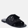 CEDAR Handwoven Natural Black Tassel Flats 2 CEDAR Handwoven Natural Black Tassel Flats -Velvettes Shoes Shop CEDARHandwovenNaturalBlackTasselFlats RCSH2950 Black 2