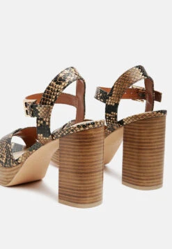 CHYPRE High Heeled Block Sandal In Tan -Velvettes Shoes Shop CHYPREHighHeeledBlockSandalInTan RCSH2483 Tan 3