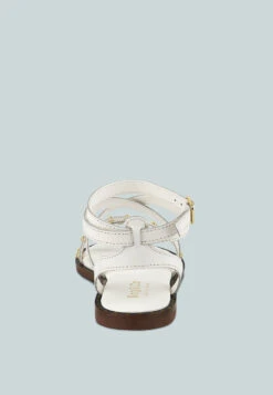 CORRIANE Studs Embellishment Off White Strappy Sandals -Velvettes Shoes Shop CORRIANEStudsEmbellishmentOffWhiteStrappySandals RCSH4093 OFFWHITE 5