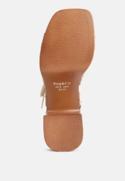 CRISTINA Cross Strap Embellished Heels In Beige -Velvettes Shoes Shop CRISTINACrossStrapEmbellishedHeelsinBeigeRCSH4210Beige 8