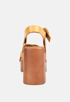 CRISTINA Cross Strap Embellished Heels In Light Tan -Velvettes Shoes Shop CRISTINACrossStrapEmbellishedHeelsinLightTanRCSH4210Tan 2