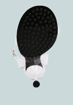 DAENERYS White Horsebit Embellished Sandals -Velvettes Shoes Shop DAENERYSWhiteMidHeeledSandals RCSH3143 White 1 1ea95e53 89b7 4216 9566 7b064616f3c9