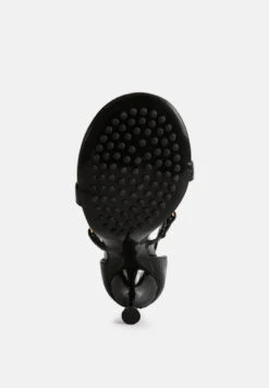 DAKOTA Metal Chain Embellishment Sandals In Black 15 DAKOTA Metal Chain Embellishment Sandals In Black -Velvettes Shoes Shop DAKOTABlackMetalChainMidHeelSandals RCSH3144 Black 6