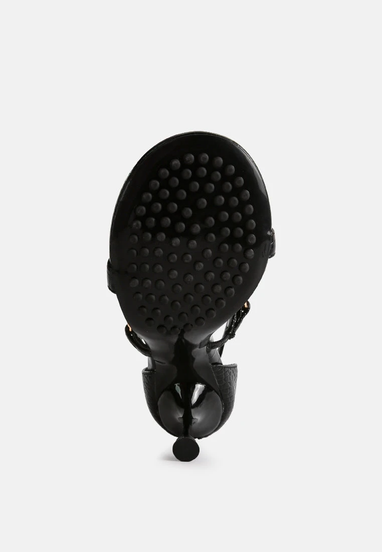 DAKOTA Metal Chain Embellishment Sandals In Black 9 DAKOTA Metal Chain Embellishment Sandals In Black - Image 7