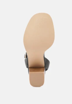 DOLPH Stack Block Heeled Sandal In Black -Velvettes Shoes Shop DOLPHStackBlockHeeledSandalinBlack RCSH2476 Black 5