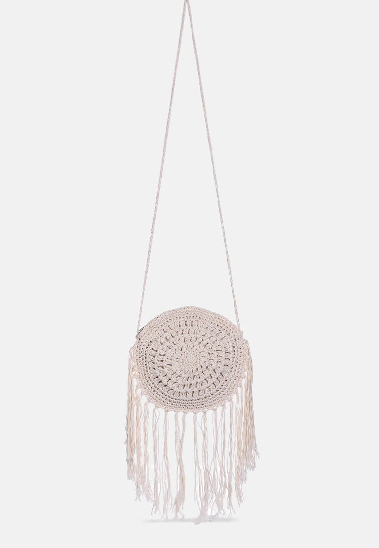 DREAM-CATCHER Handmade Crochet Boho Round Bag 3 DREAM-CATCHER Handmade Crochet Boho Round Bag