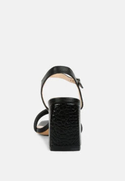 EDYTA Ankle Strap Block Heel Sandals In Black -Velvettes Shoes Shop EDYTAAnkleStrapBlockHeelSandalsinBlack RCSH4171black 7