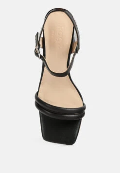 EDYTA Ankle Strap Block Heel Sandals In Black -Velvettes Shoes Shop EDYTAAnkleStrapBlockHeelSandalsinBlack RCSH4171black 8