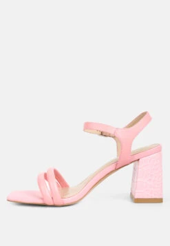 EDYTA Ankle Strap Block Heel Sandals In Pink 14 EDYTA Ankle Strap Block Heel Sandals In Pink -Velvettes Shoes Shop EDYTAAnkleStrapBlockHeelSandalsinPink RCSH4171pink 12