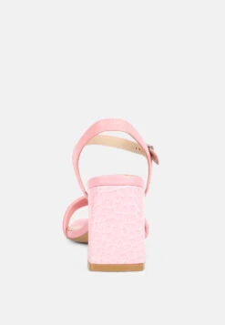 EDYTA Ankle Strap Block Heel Sandals In Pink 15 EDYTA Ankle Strap Block Heel Sandals In Pink -Velvettes Shoes Shop EDYTAAnkleStrapBlockHeelSandalsinPink RCSH4171pink 14