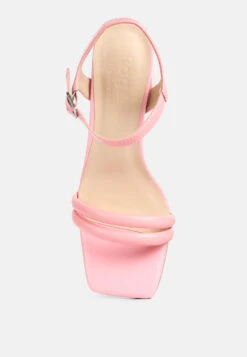 EDYTA Ankle Strap Block Heel Sandals In Pink 16 EDYTA Ankle Strap Block Heel Sandals In Pink -Velvettes Shoes Shop EDYTAAnkleStrapBlockHeelSandalsinPink RCSH4171pink 15