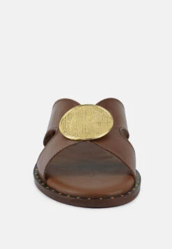 EUDORA Embellished Tan Slip-ons -Velvettes Shoes Shop EUDORAEmbellishedTanSlip ons RCSH4092 TAN 6