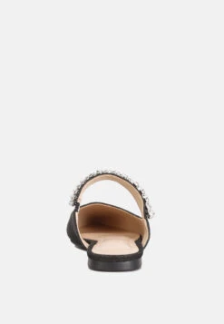 GEODE Pearl Embellished Slip On Mules In Black -Velvettes Shoes Shop GEODEPearlEmbellishedSlipOnMules RCSH3111 black 7