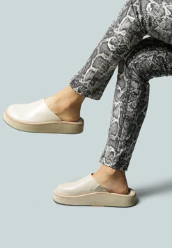 GIVENS Flatform Nude Slip-On Mules -Velvettes Shoes Shop GIVENSFlatformNudeSlip On RCSH2374 Nude 6